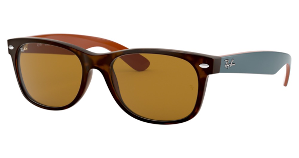 Ray-Ban RB2132 NEW WAYFARER sunglasses in Matte Havana/B 15 Brown