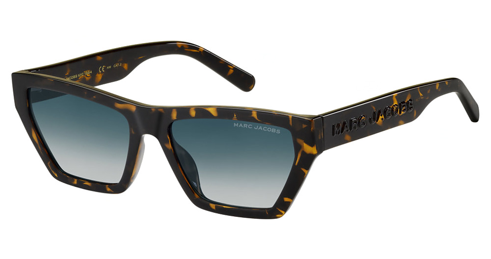 Marc Jacobs MARC 657/S rectangle sunglasses in Havana/Blue Shaded