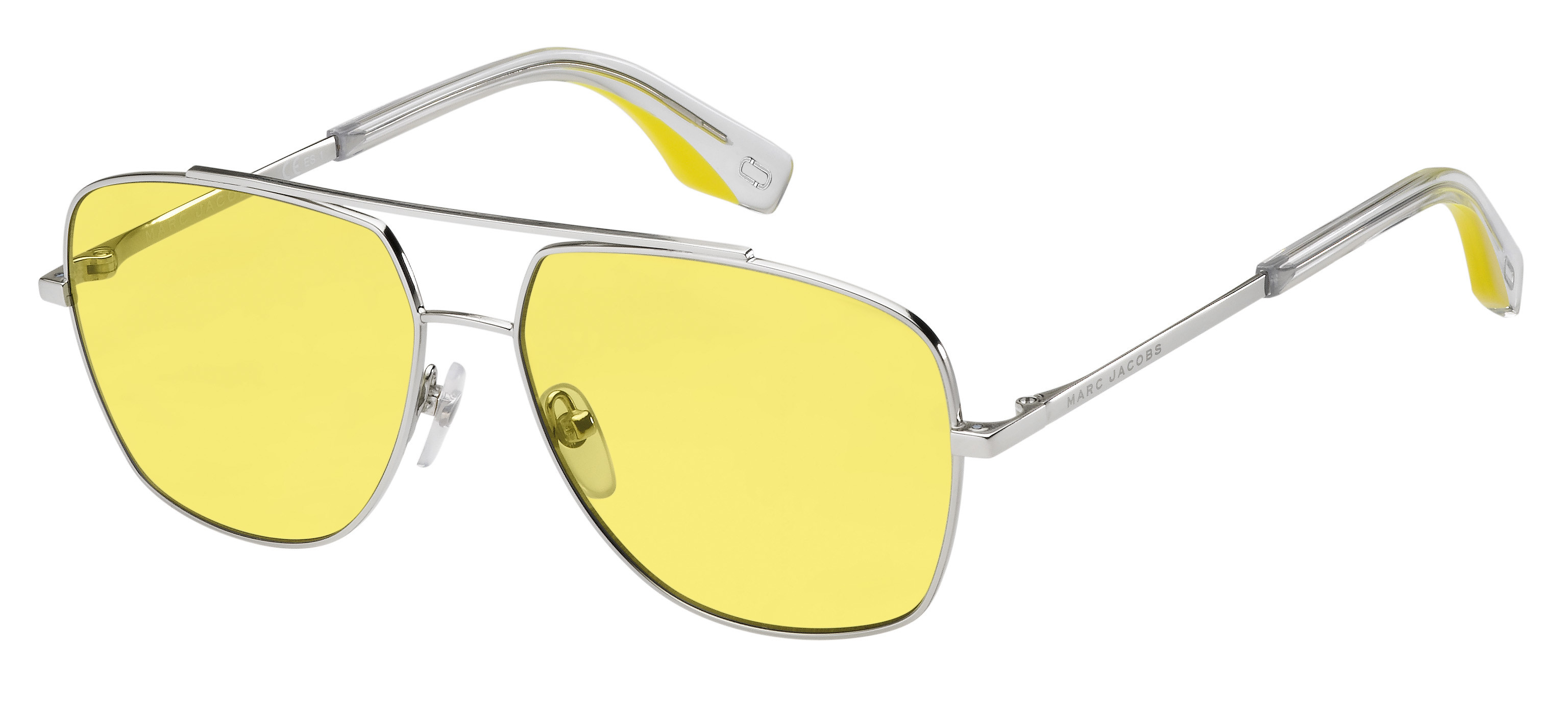 Marc Jacobs Marc 271/S square sunglasses in Palladium Yellow (Ho Clear Mirror)