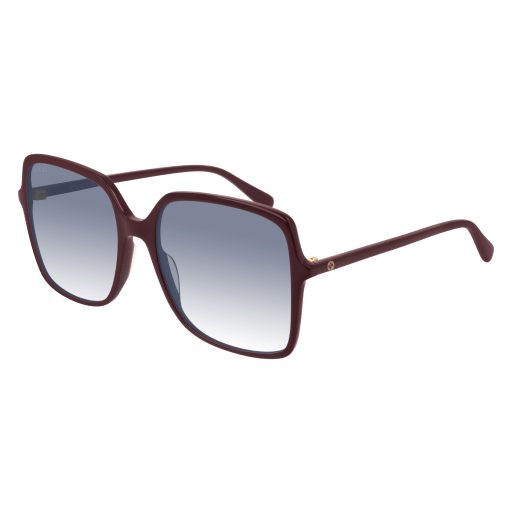 Gucci GG0544S square sunglasses in Burgundy Burgundy Blue/Nylon