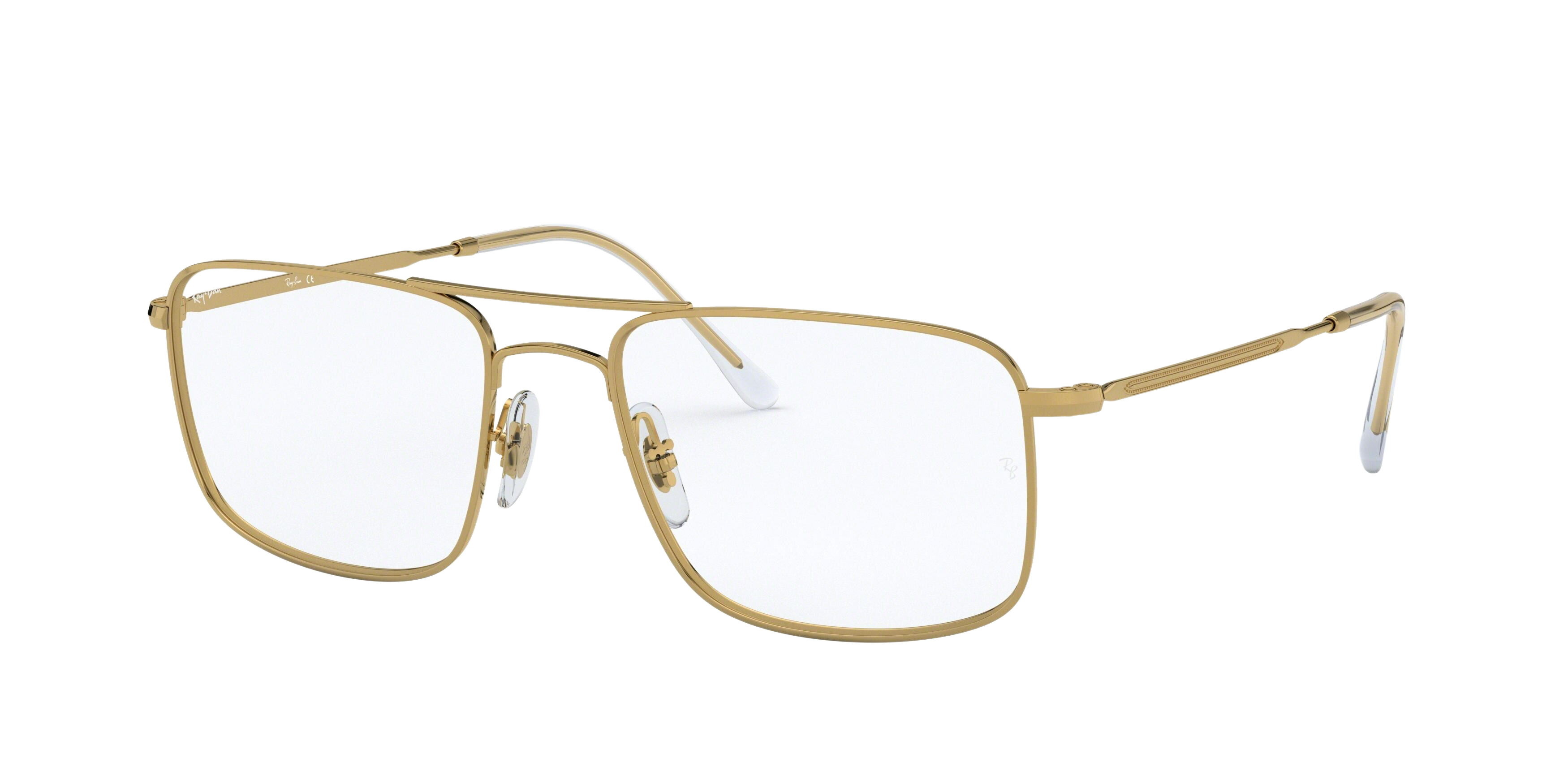 Ray-Ban RX6434 square eyeglasses in Gold