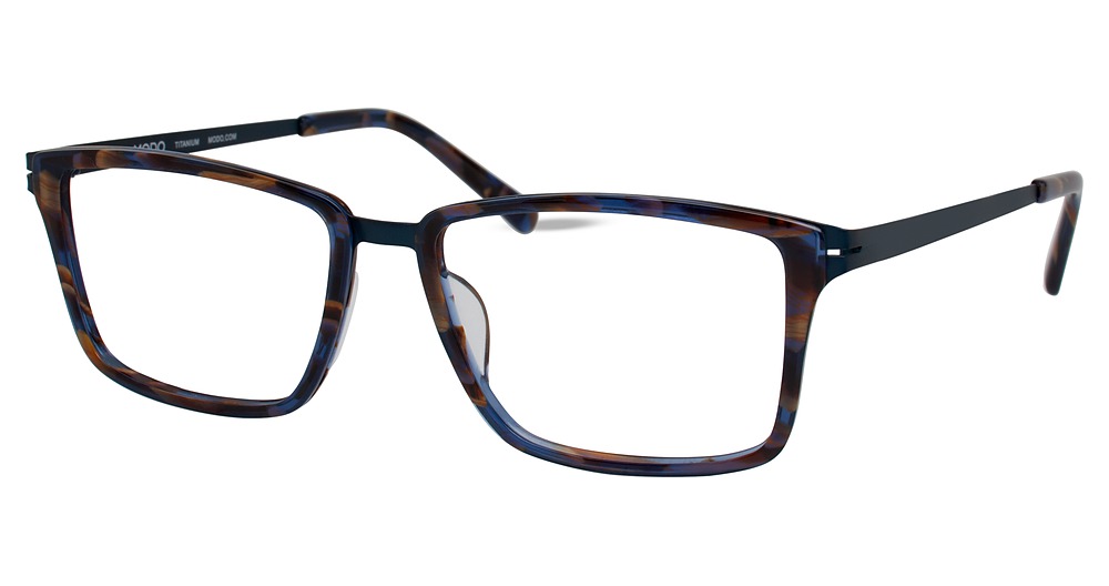 Modo 4504 square eyeglasses in Navy Marble