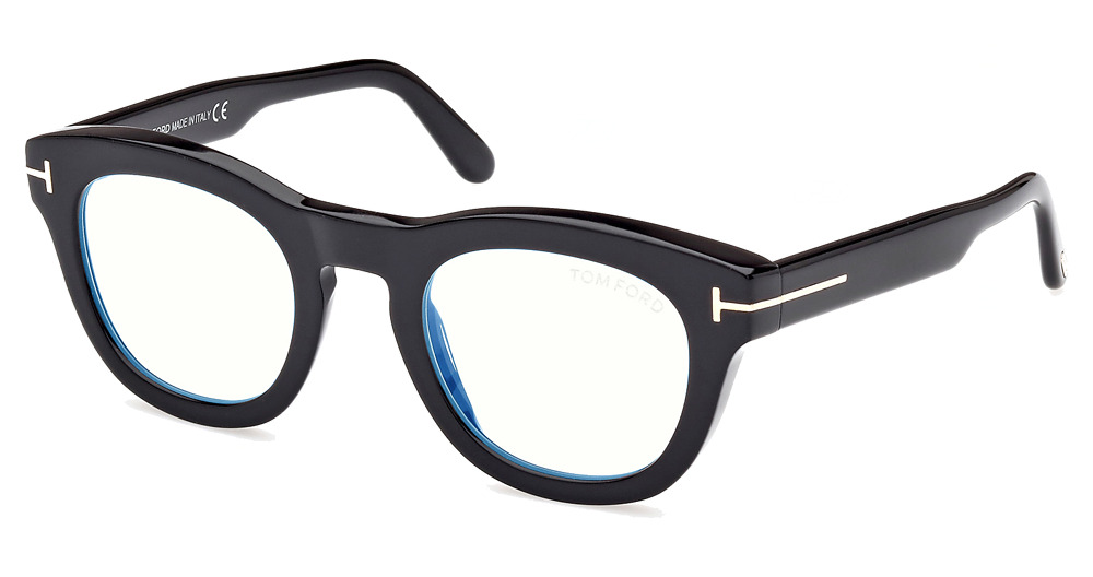 Tom Ford FT5873-B square eyeglasses in Shiny Black
