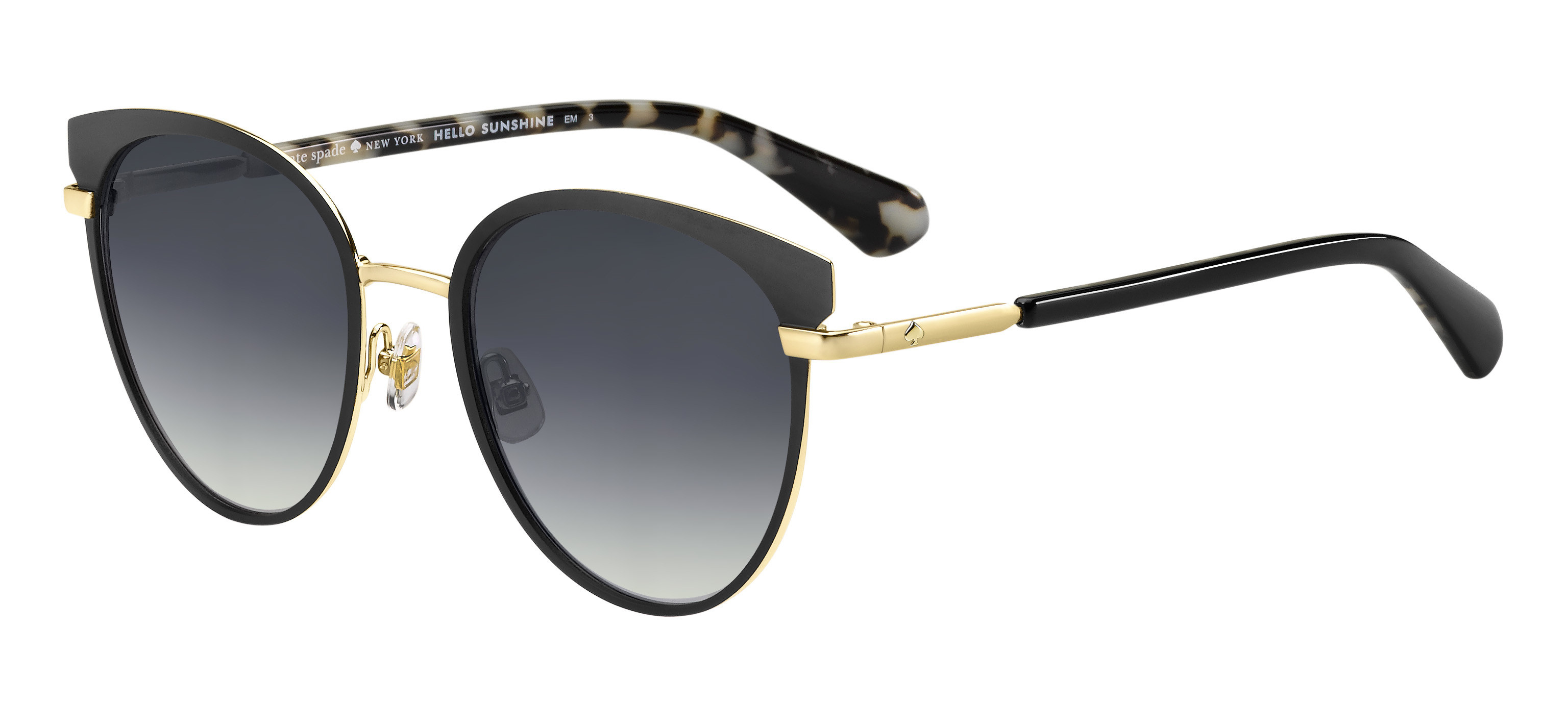 Kate Spade Janalee/S round sunglasses in Black (9 O Dark Grey Gradient)