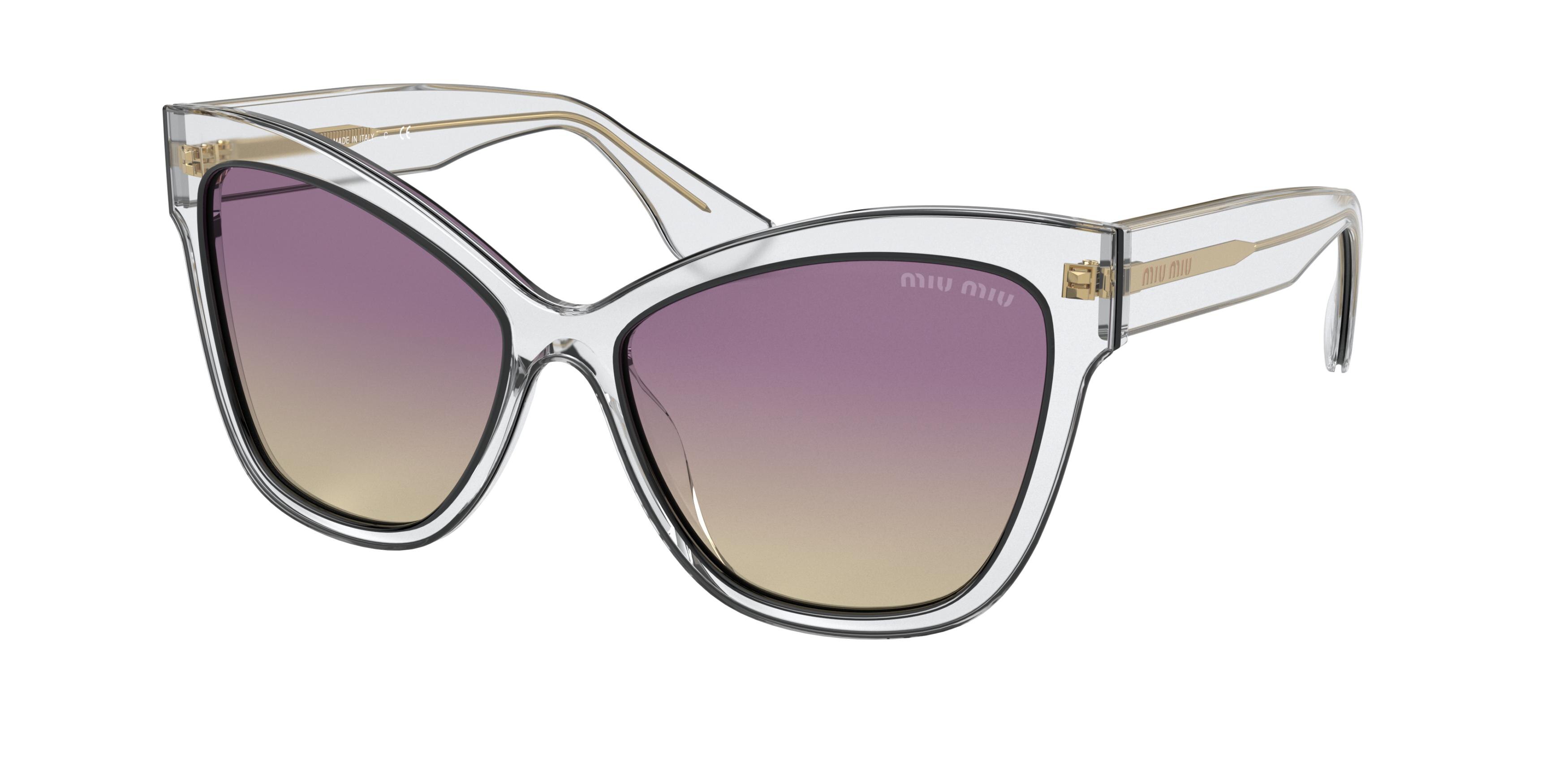 Miu Miu MU 08VS cateye sunglasses in Transparent