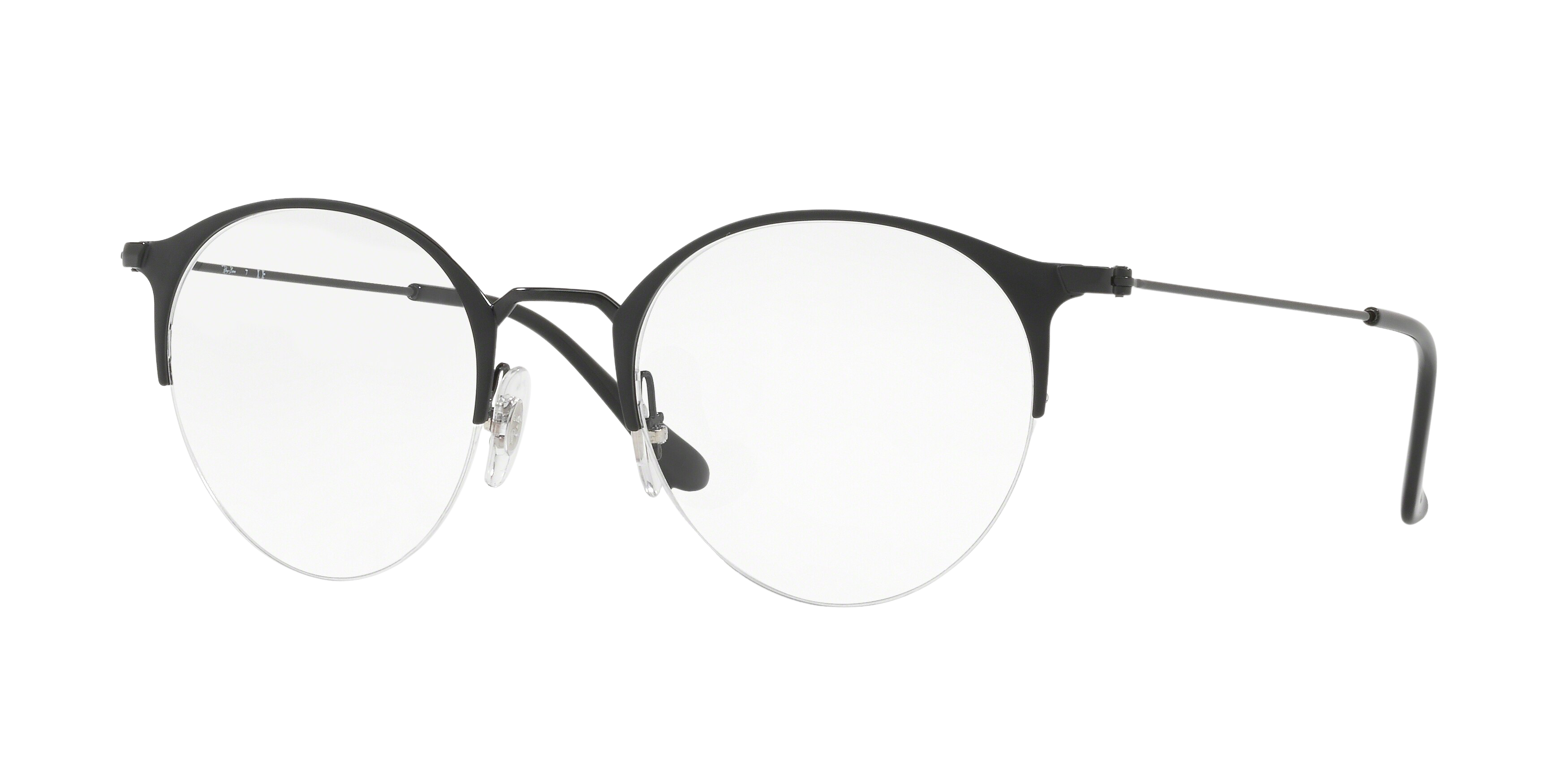 Ray-Ban RX3578V round eyeglasses in Black/Matte Black