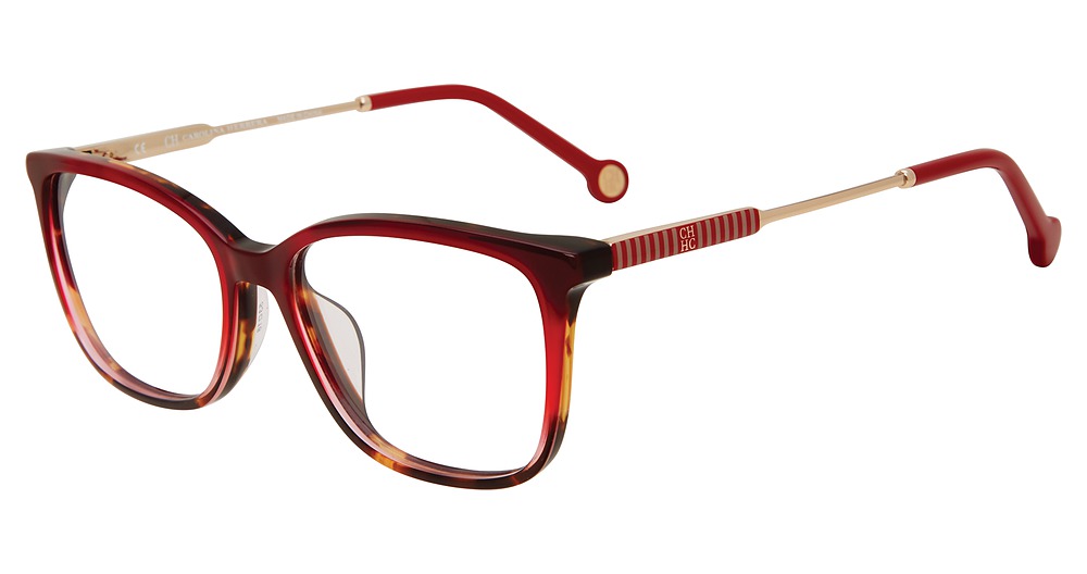 Carolina Herrera VHE816K square eyeglasses in Red Tortoise 0 Afg