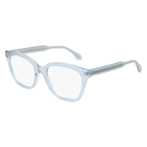 Gucci GG0566O rectangle eyeglasses in Light Blue Light Blue Transparent