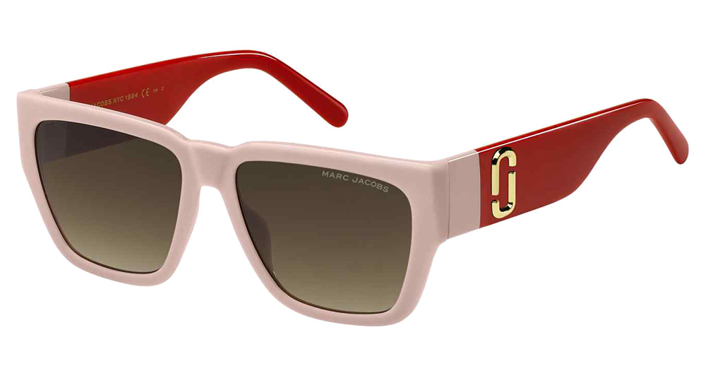 Marc Jacobs MARC 646/S rectangle sunglasses in Pkrd/Brown Shaded