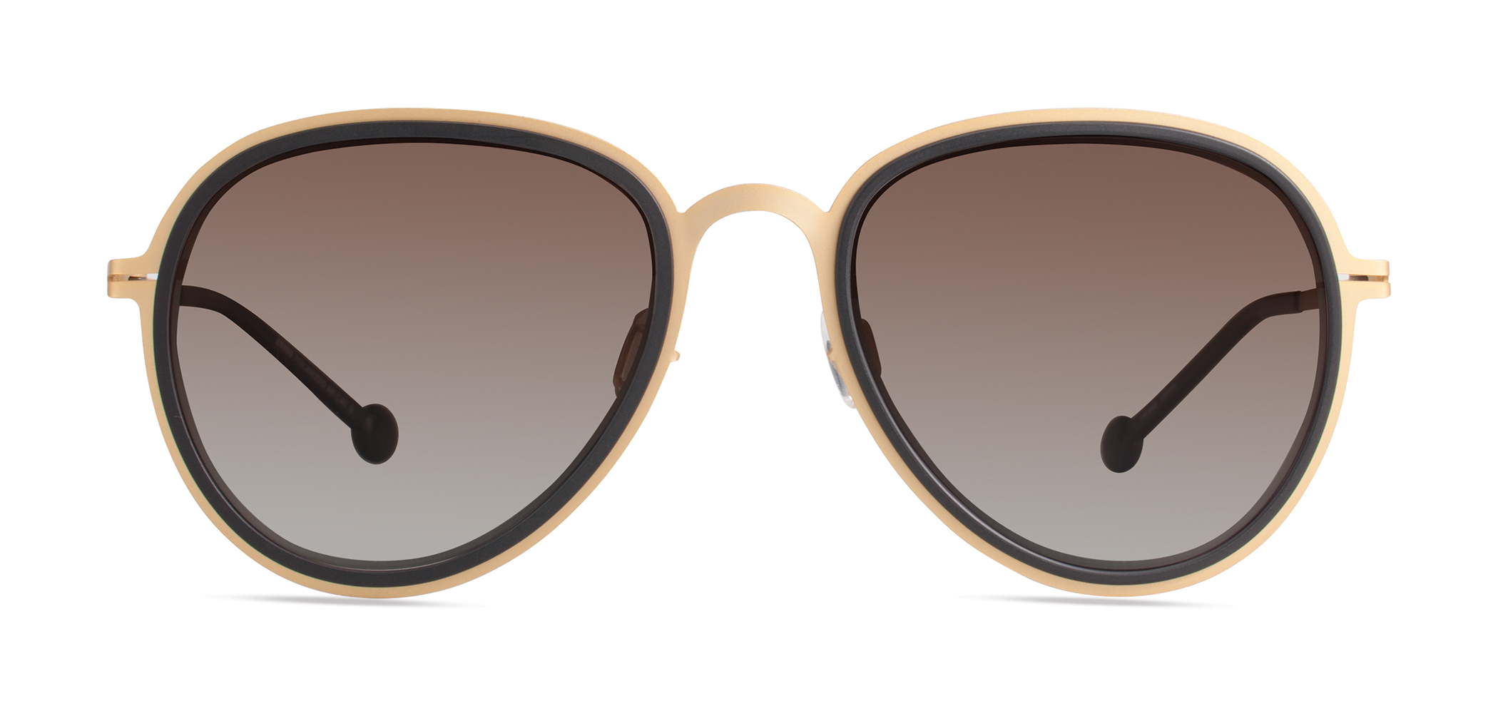 Modo TORINO cateye sunglasses in Black/Gold