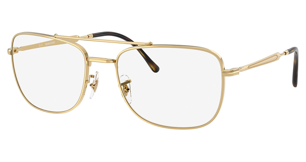 Ray-Ban RB3755 round sunglasses in Arista/Transitions 8 Sapphire