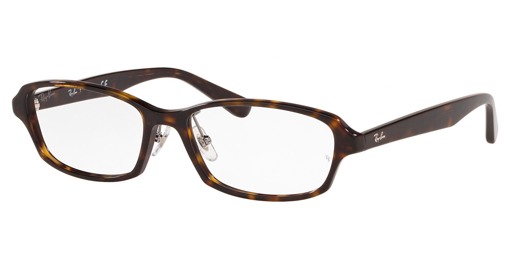 Ray-Ban RX5385D rectangle eyeglasses in Dark Havana