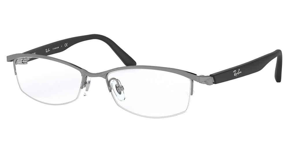 Ray-Ban RX8731D irregular eyeglasses in Brushed Gunmetal