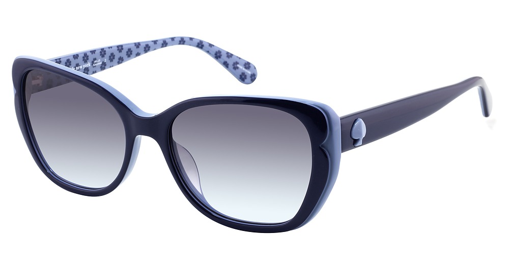 Kate Spade Augusta/G/S rectangle sunglasses in Blue/Grey Shaded Blue