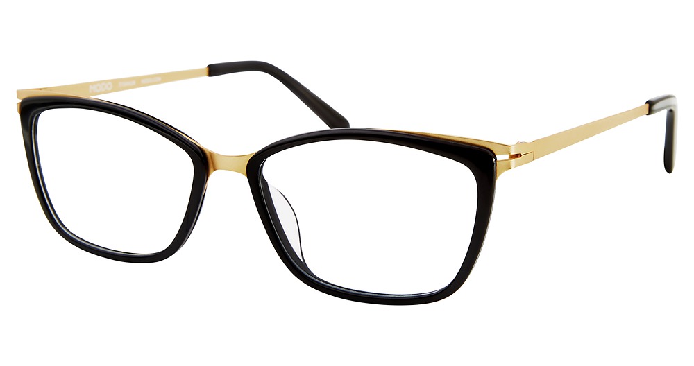 Modo 4512 round eyeglasses in Black/Gold