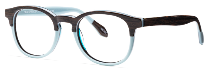 Brown Grain over Light Blue