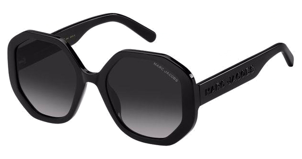 Marc Jacobs MARC 659/S irregular sunglasses in Black/Dark Grey Shaded