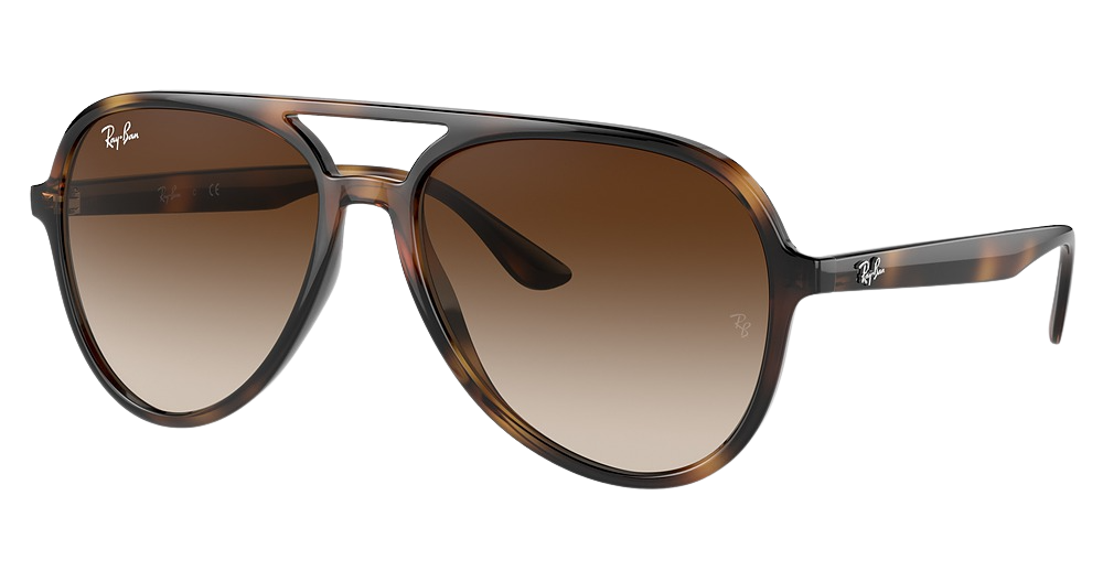 Ray-Ban RB4376F aviator sunglasses in Havana/Brown Gradient