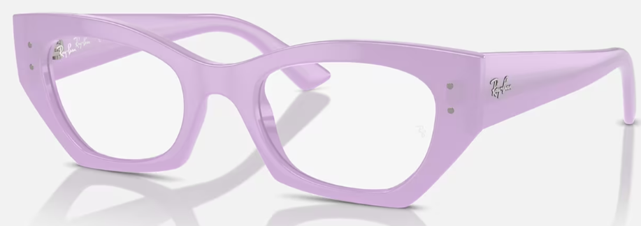 Ray-Ban RX7330 ZENA round eyeglasses in Liliac