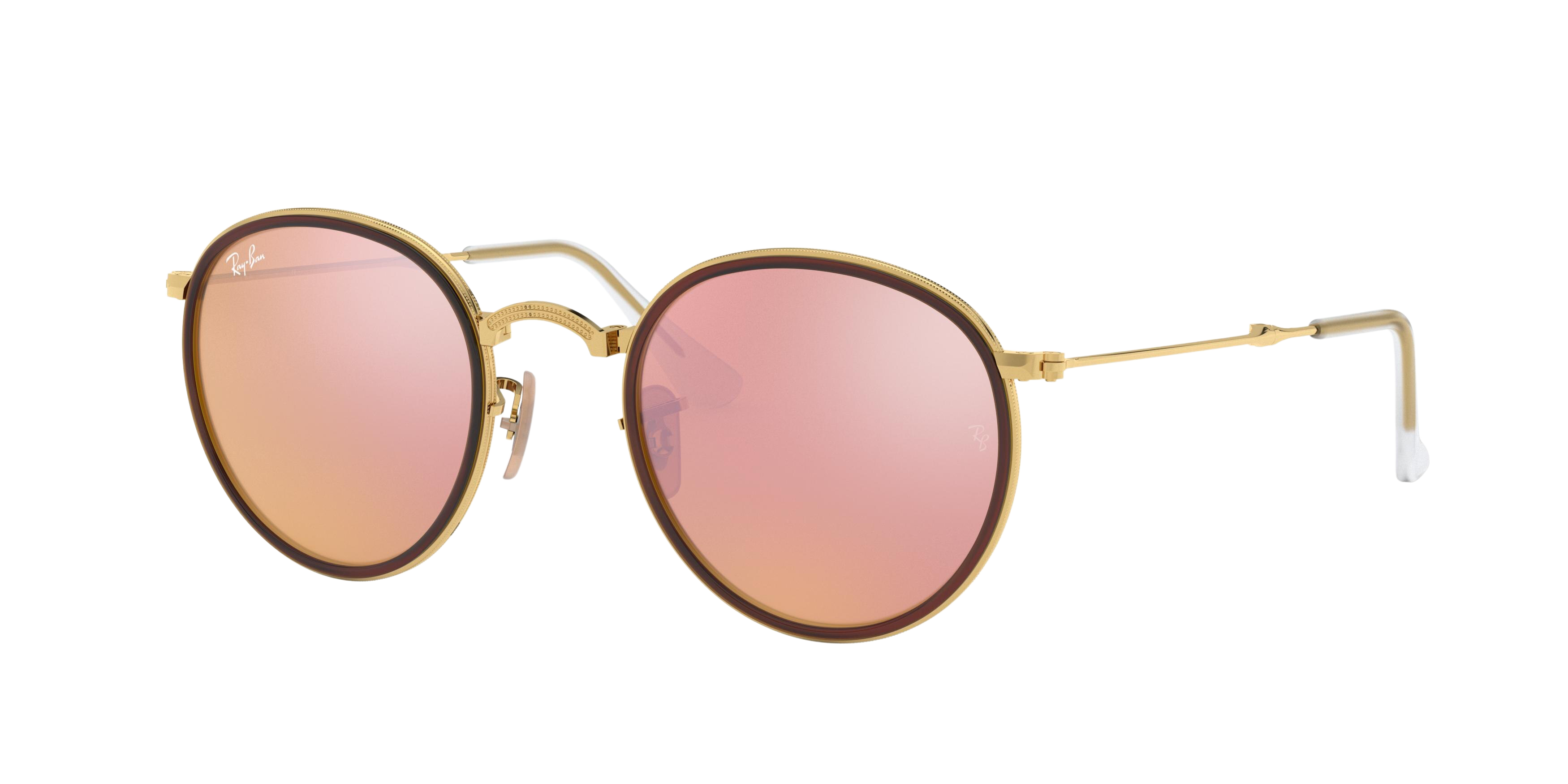 Ray-Ban RB3517 round sunglasses in Gold