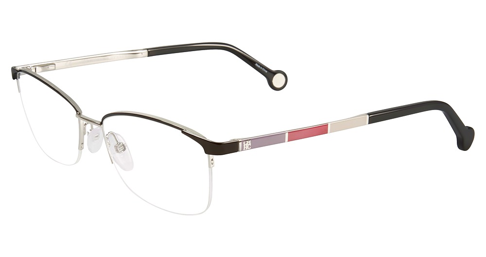 Carolina Herrera VHE077K square eyeglasses in Black 583