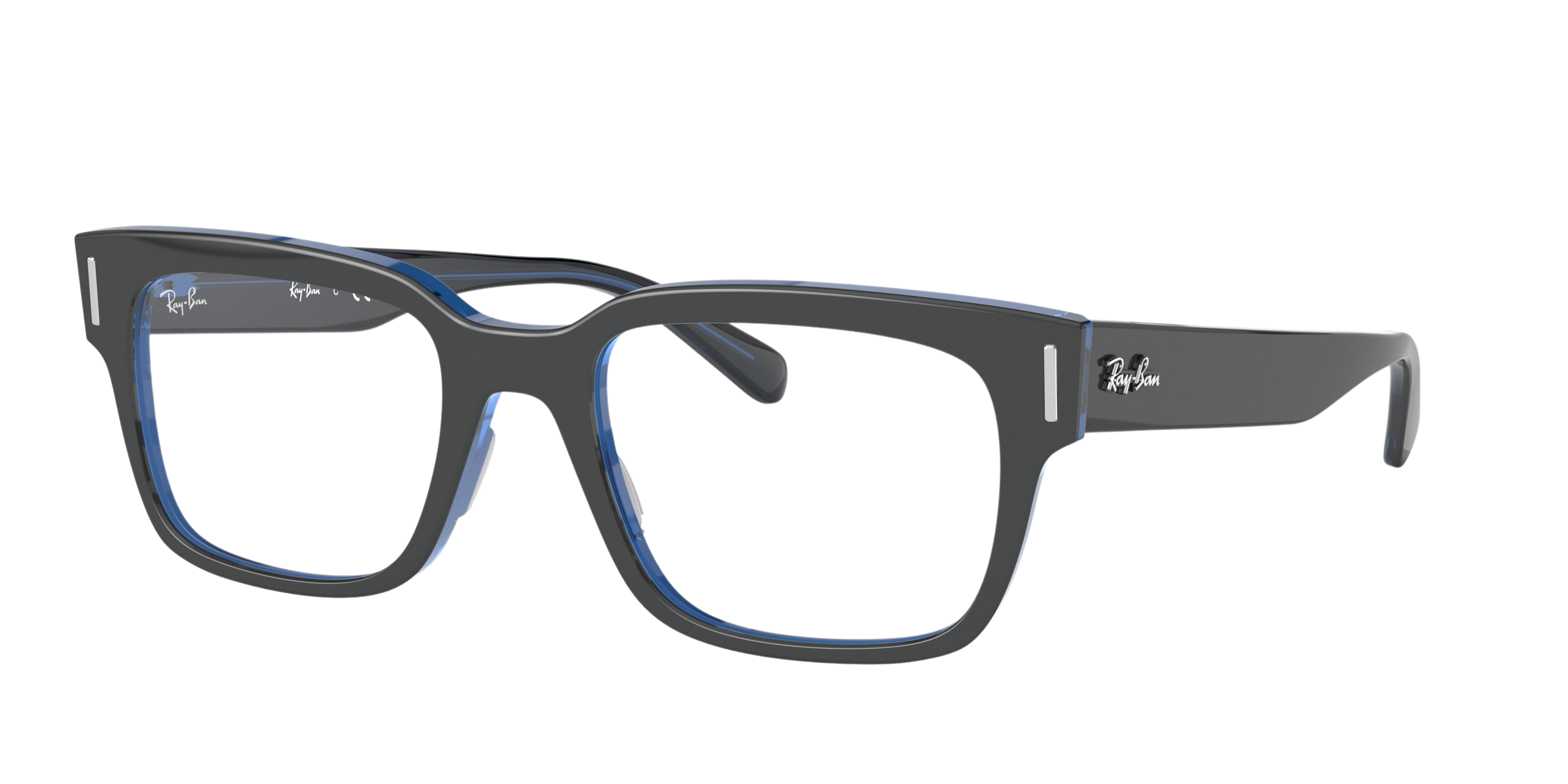 Ray-Ban RX5388 square eyeglasses in Grey on Top Trasparent Blue