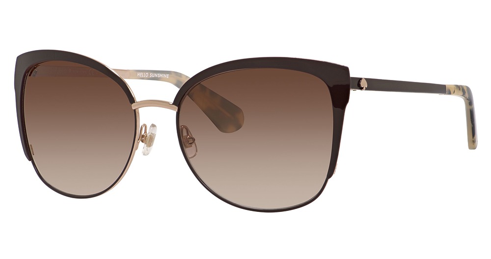 Kate Spade Genice/S rectangle sunglasses in Brown Gold/Warm Brown Grad