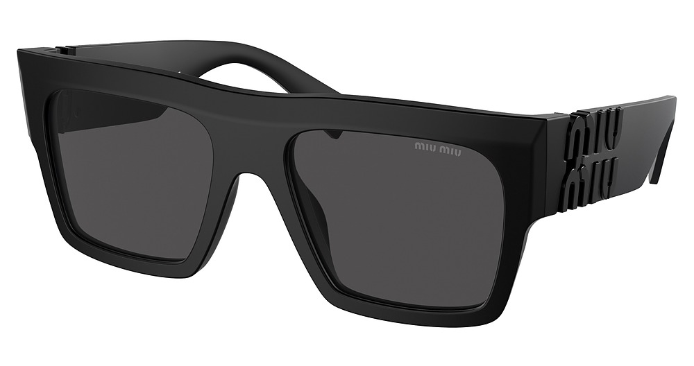 Miu Miu MU 10WS square sunglasses in Matte Black/Dark Grey