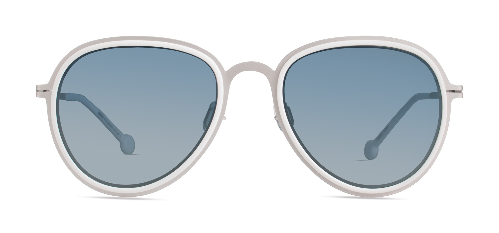 Modo TORINO cateye sunglasses in White/Silver