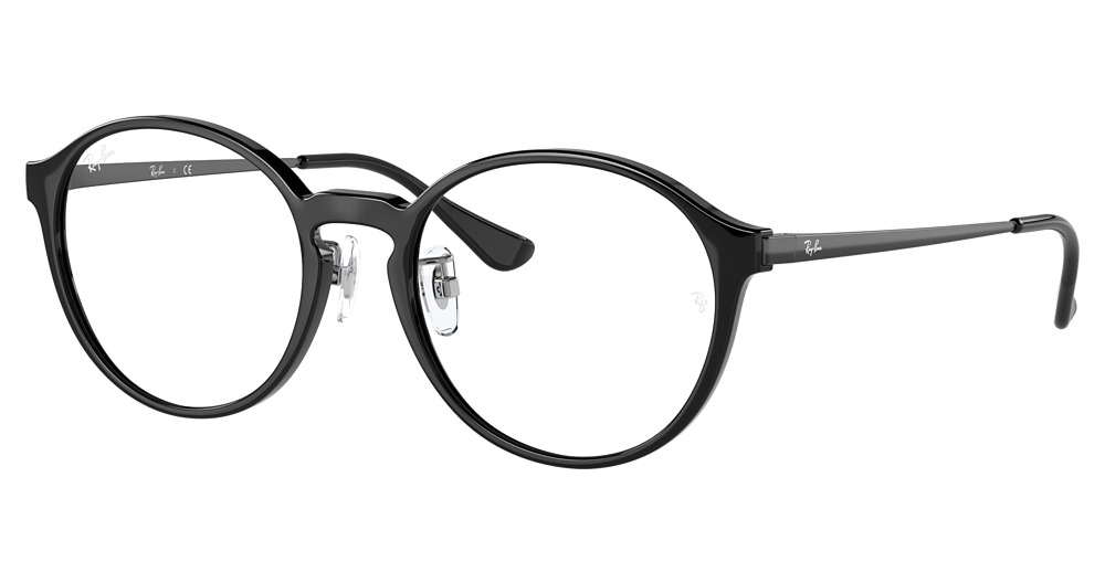 Ray-Ban RX7178D round eyeglasses in Black
