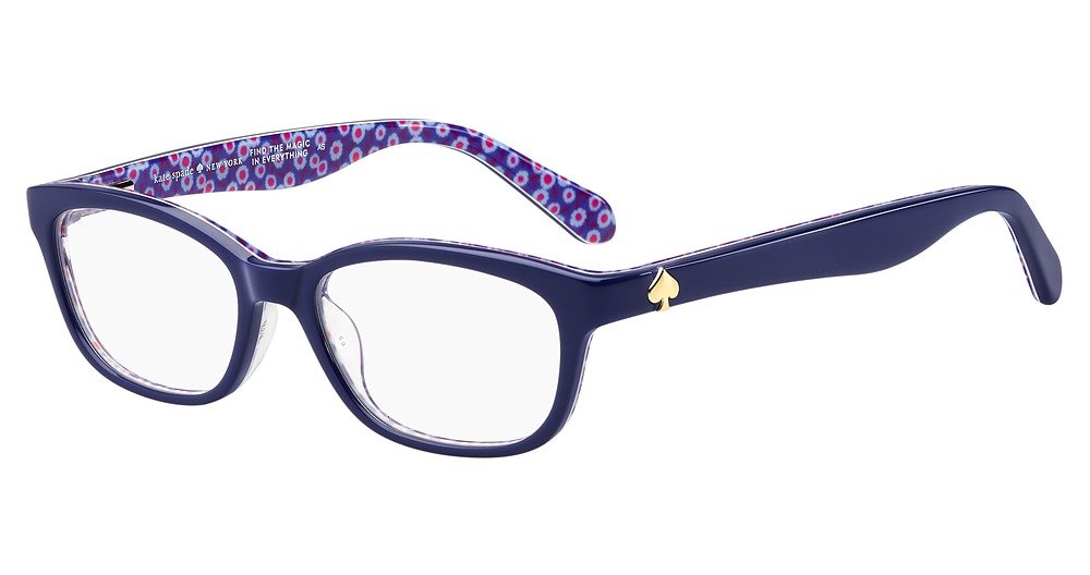 Kate Spade Brylie rectangle eyeglasses in Blue Patrn Blue