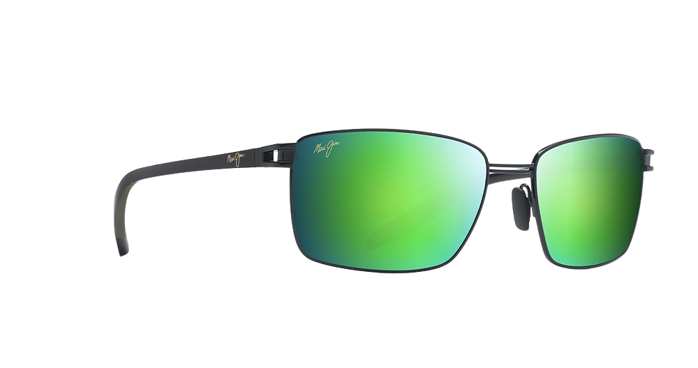 Black w/ Black Temples & Olive Green Rubber / MAUIGreen