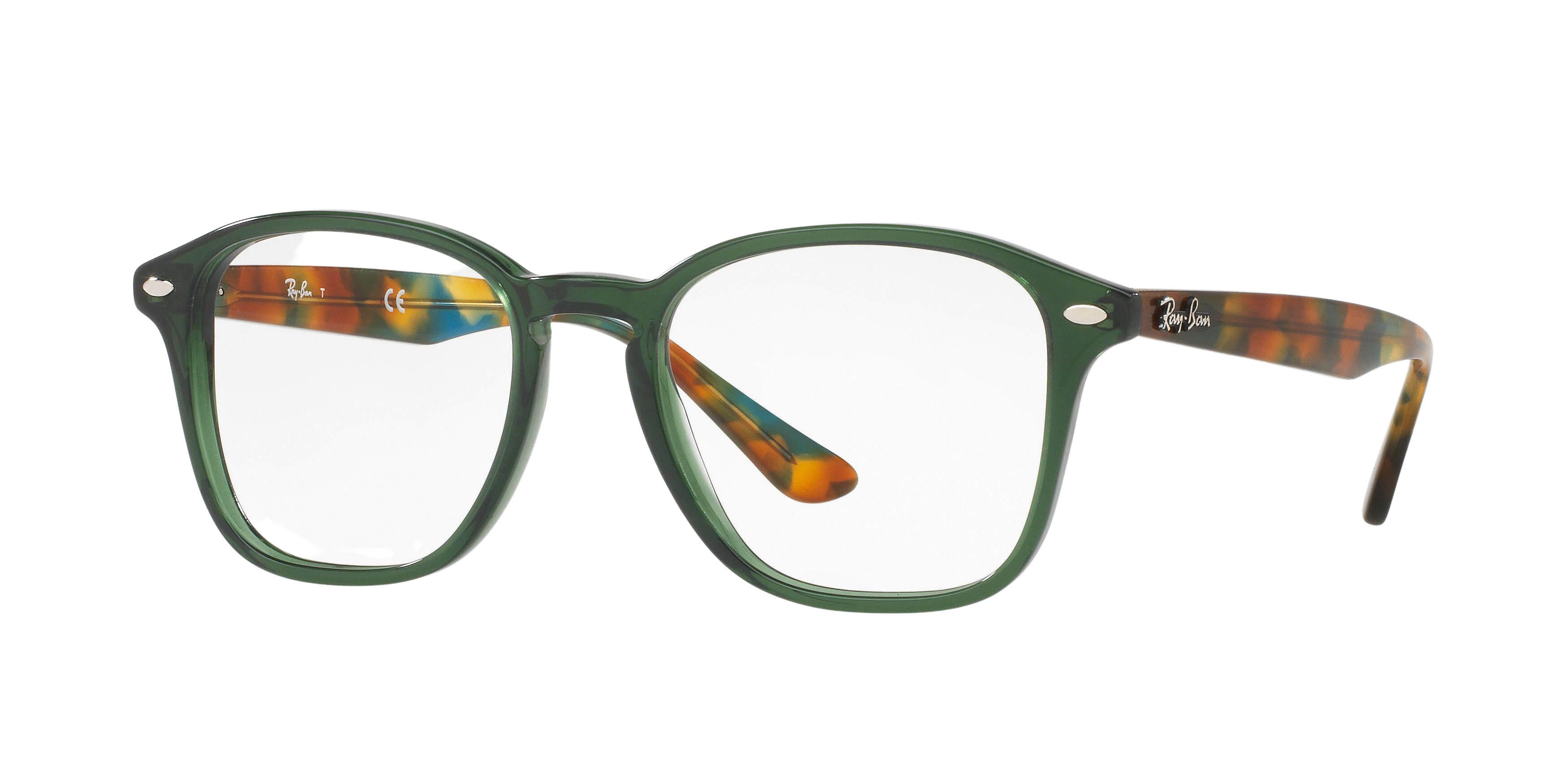 Ray-Ban RX5352 square eyeglasses in Opal Green