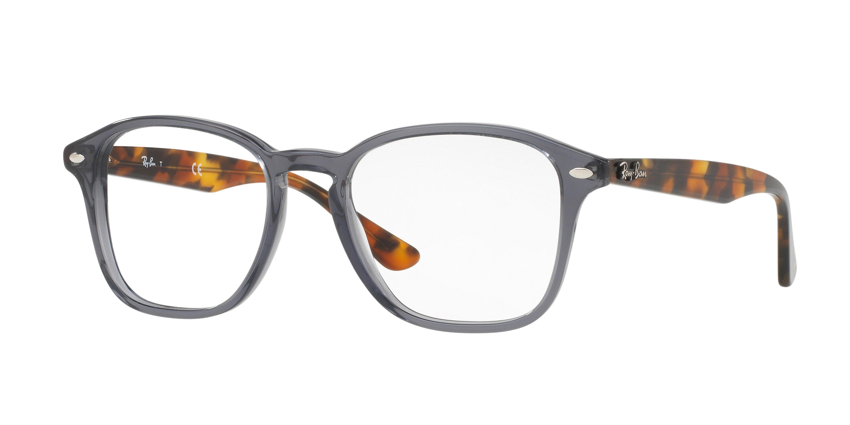Ray-Ban RX5352 square eyeglasses in Opal Grey