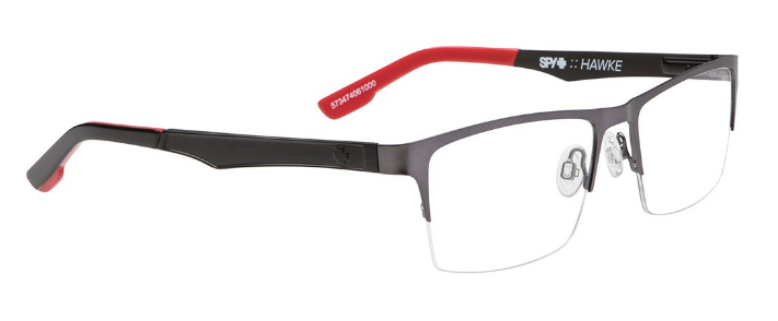 Gunmetal / Red