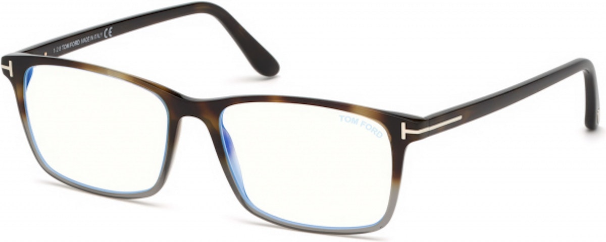 Shiny Havana & Grey, Palladium "t" Logo / Blue Block Lenses