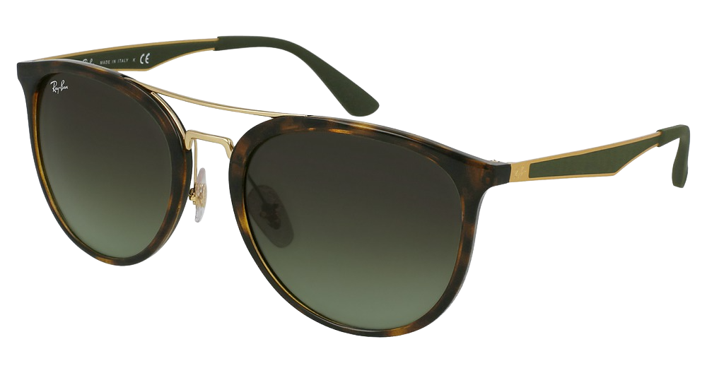 Ray-Ban RB4285 aviator sunglasses in Havana/Green Gradient Brown
