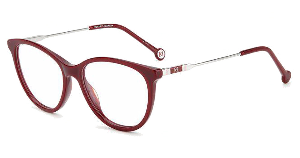 Carolina Herrera CH 0073 rectangle eyeglasses in Burgundy