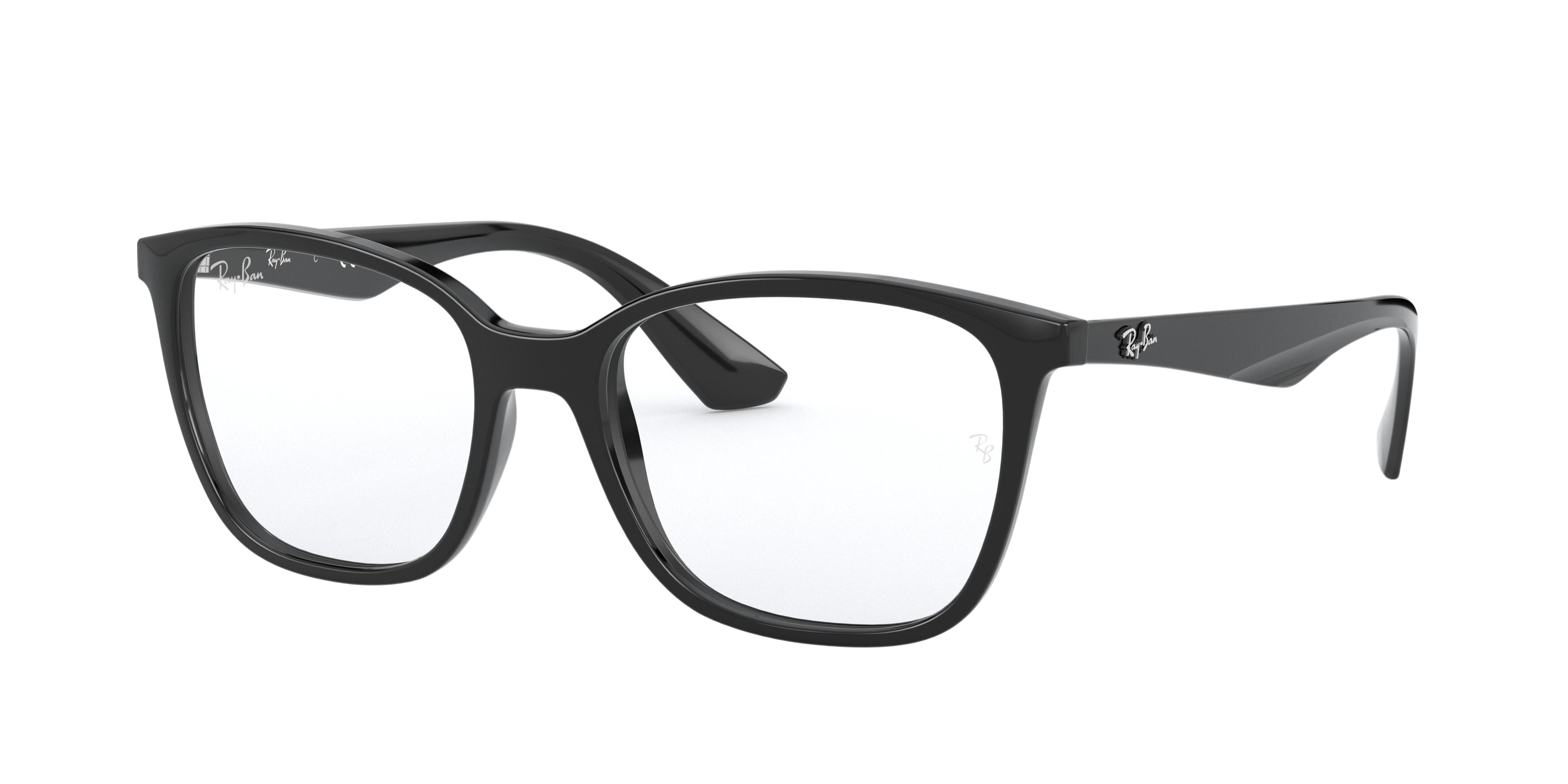 Ray-Ban RX7066 square eyeglasses in Shiny Black