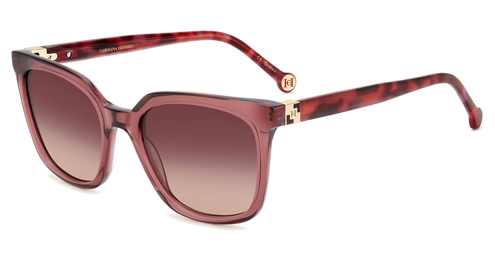 Carolina Herrera HER 0236/S square sunglasses in BU Redhvn/Pink Doubleshade