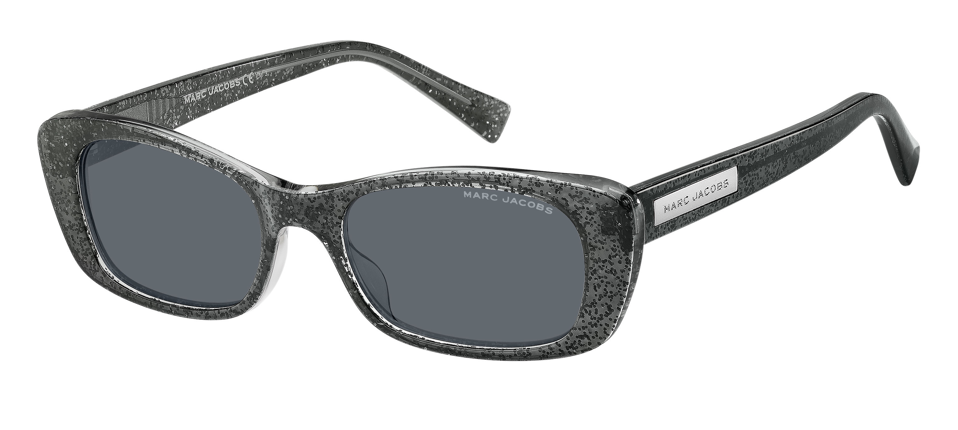 Marc Jacobs Marc 422/S rectangle sunglasses in Grey Glitter (Ir Grey Blue)