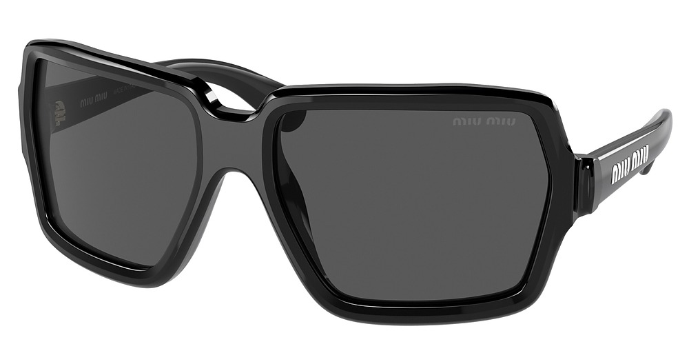 Miu Miu MU 06WS rectangle sunglasses in Black/Dark Grey