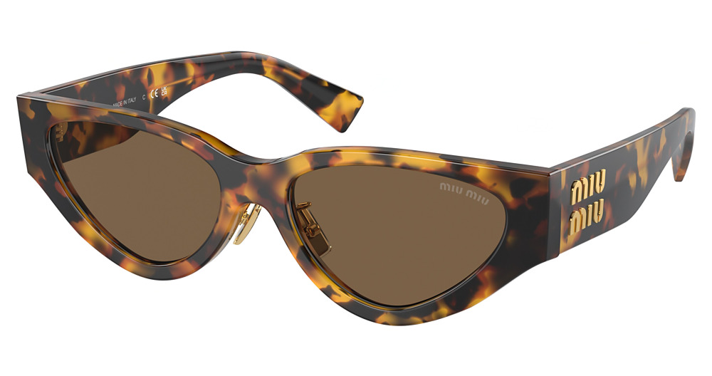 Miu Miu MU 03ZS cateye sunglasses in Honey Havana/Dark Brown