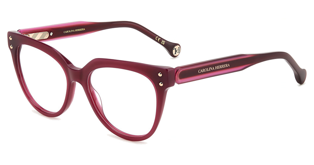 Carolina Herrera HER 0224 rectangle eyeglasses in Cyclamen