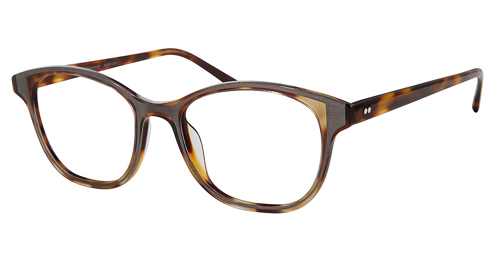 Modo 6624 round eyeglasses in Brown Grey
