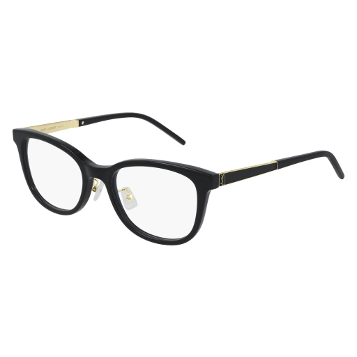 Saint Laurent SL M76/J round sunglasses in Black Gold Transparent