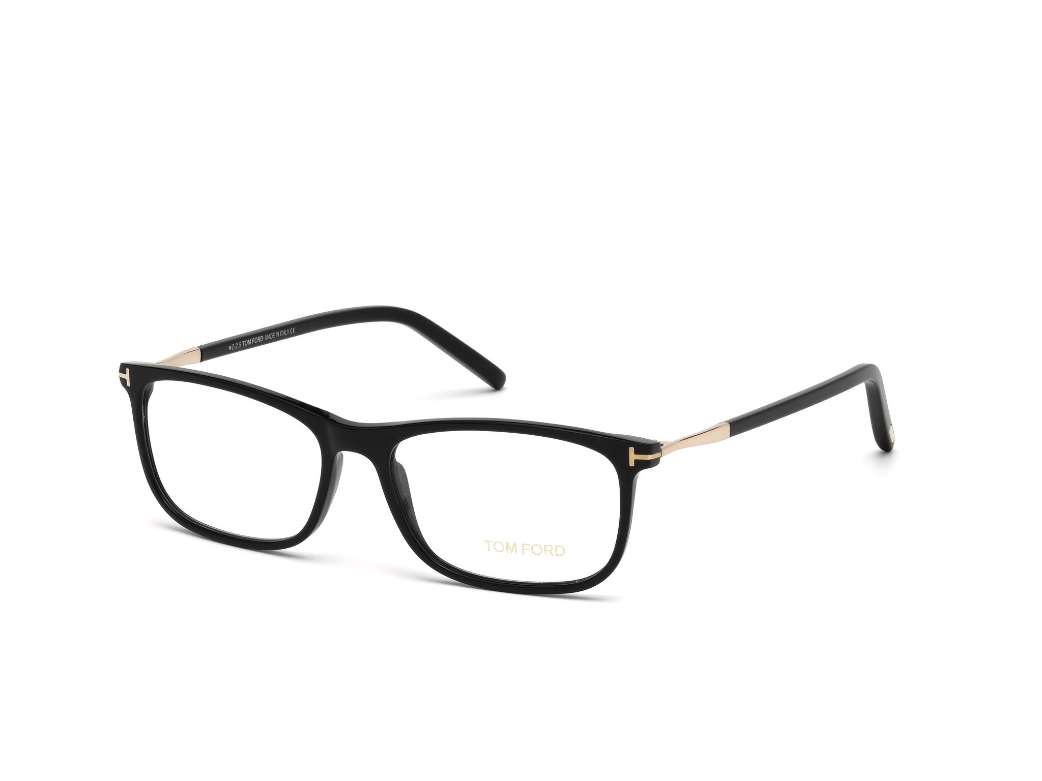Tom Ford FT5398-F square eyeglasses in Shiny Black