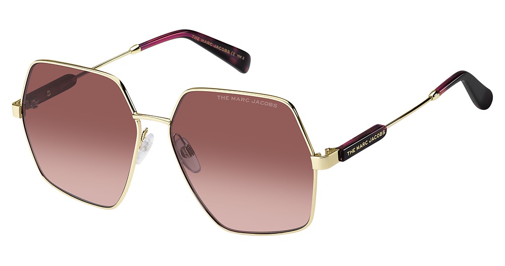 Marc Jacobs MARC 575/S square sunglasses in Gold/Burgundy Shaded