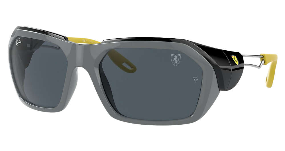 Ray-Ban RB4367M irregular sunglasses in Grey/Dark Grey