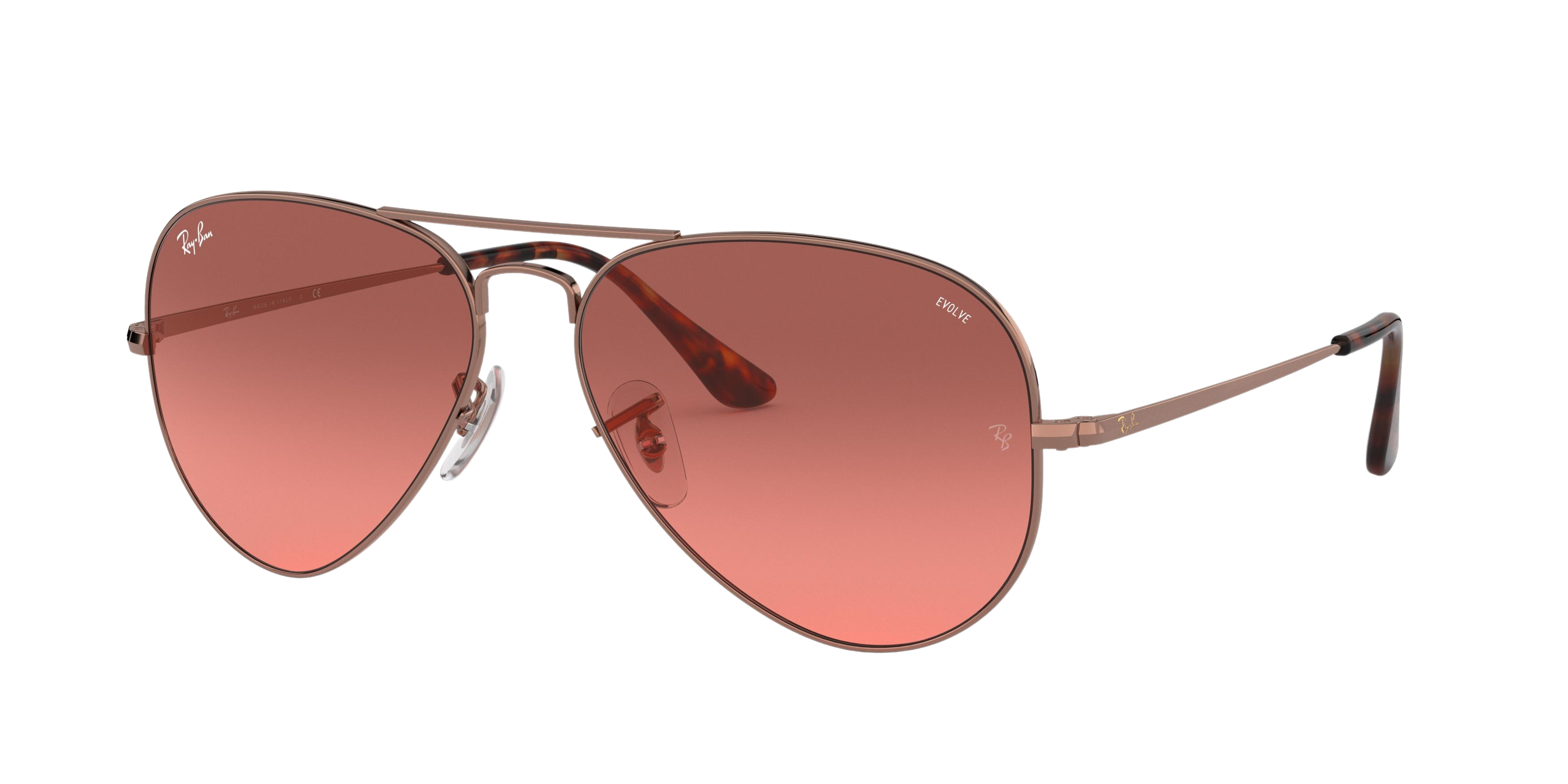 Ray-Ban RB3689 round sunglasses in Copper
